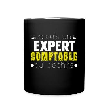Expert Comptable Comptabilité Cadeau Homme Humour - Mug uni - noir - Devant