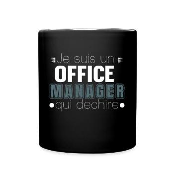 Office Manager Qui Déchire Cadeau - Mug uni - noir - Devant
