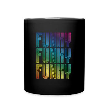 Funky Vintage - Tasse einfarbig - Schwarz - Vorne