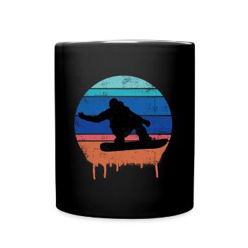 Snowboard Snowboard Rétro - Mug uni - noir - Devant