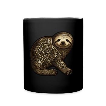 Paresseux Celtique Irlandais Drôle Tendance Animaux Cool - Mug uni - noir - Devant
