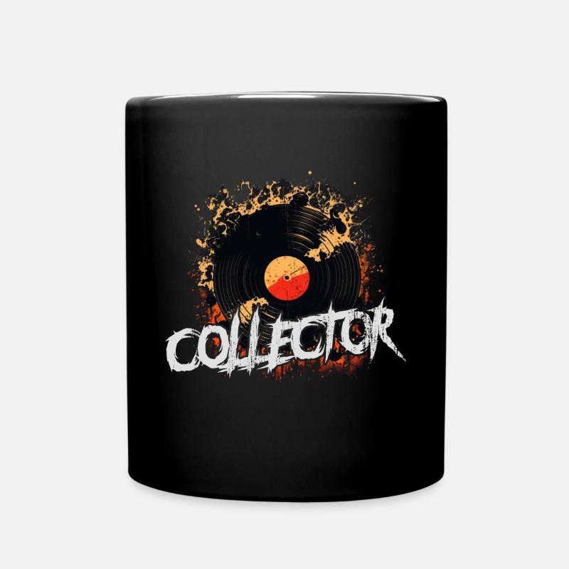 Schallplatten Sammler - Tasse einfarbig - Schwarz