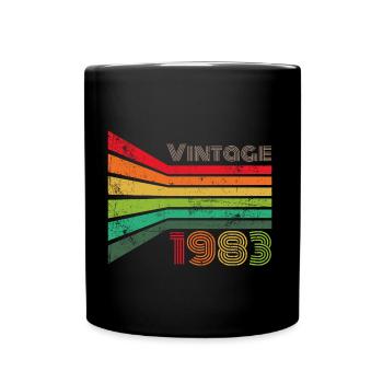 Vintage 1983 - Tasse einfarbig - Schwarz - Vorne