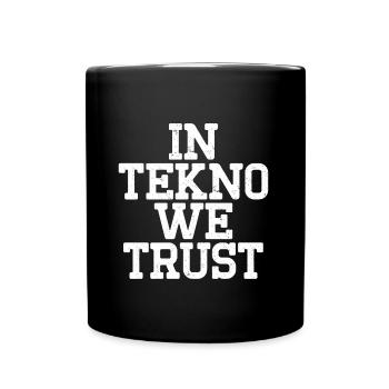 Chez Tekno Music, nous avons confiance - Mug uni - noir - Devant