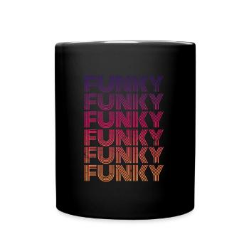 Funky Music Retro - Full Colour Mug - black - Front