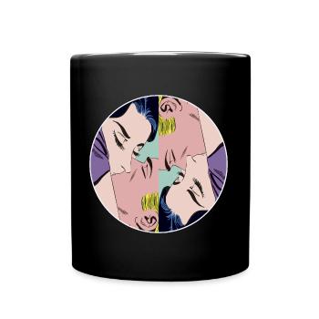 Baiser sens dessus-dessous bien rond - Mug uni - noir - Devant