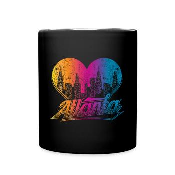 Atlanta Skyline - Tasse einfarbig - Schwarz - Vorne