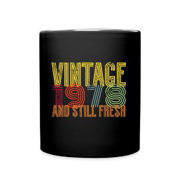 Vintage 1978 - Tasse einfarbig - Schwarz - Vorne