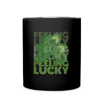 Se sentir chanceux Trèfle de la Saint-Patrick - Mug uni - noir - Devant