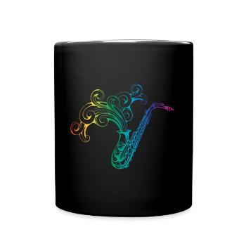 Saxophone Saxophonist Gift - Full Colour Mug - black - Front