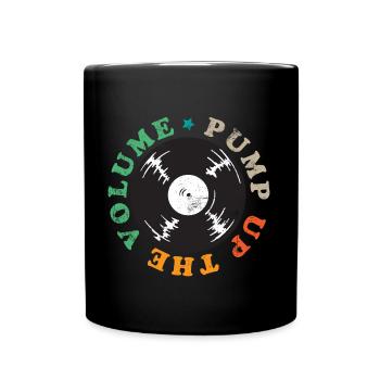 Musik Spruch Vintage - Tasse einfarbig - Schwarz - Vorne