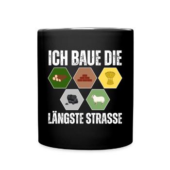 Siedler Schaf Brettspiel Freunde Geschenk - Tasse einfarbig - Schwarz - Vorne