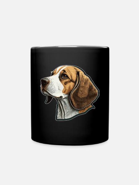 Beagle - Tasse einfarbig - Schwarz