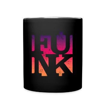 Funk Funky Vintage - Tasse einfarbig - Schwarz - Vorne
