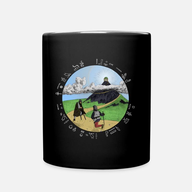 Nachsinn, weiße Schrift - Tasse einfarbig - Schwarz
