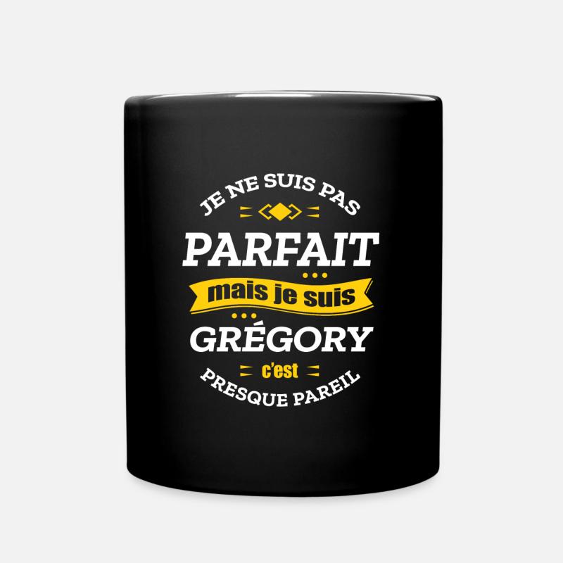 GRÉGORY PARFAIT - PRENOM GRÉGORY - Mug uni - noir