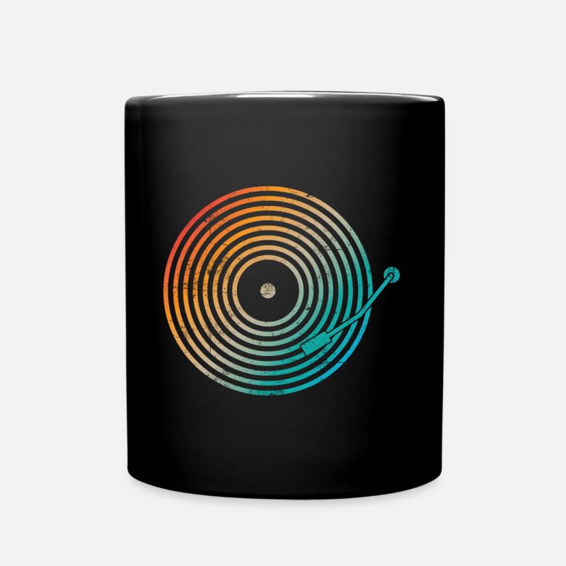 DJ Vinyl Geschenk - Tasse einfarbig - Schwarz