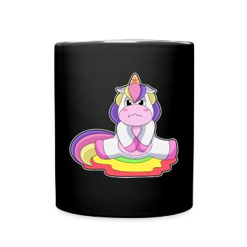 Einhorn Toilette - Tasse einfarbig - Schwarz - Vorne