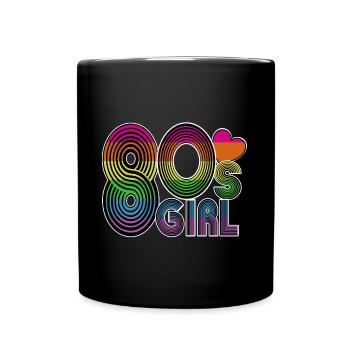 80s GIRL - Tasse einfarbig - Schwarz - Vorne