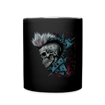 Horreur Punk Zombie Crâne - Mug uni - noir - Devant