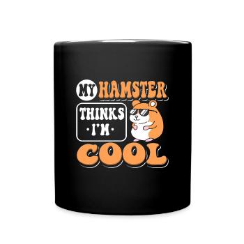 Mon hamster pense que je suis cool hamster drôle - Mug uni - noir - Devant