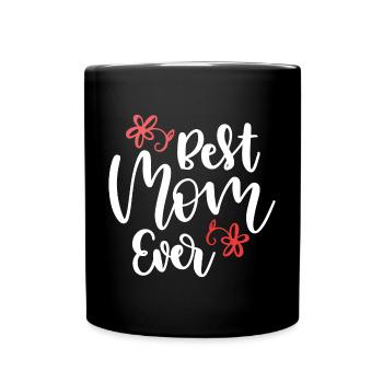 Beste Mutter aller Zeiten - Tasse einfarbig - Schwarz - Vorne