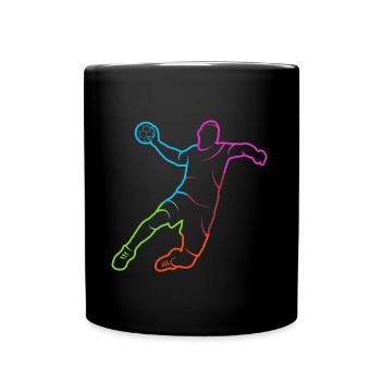 Handball players Handball players colorful Handball players - Full Colour Mug - black - Front