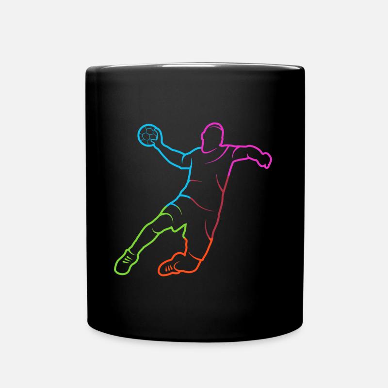 Joueurs de handball Joueurs de handball colorés Joueurs de handball - Mug uni - noir