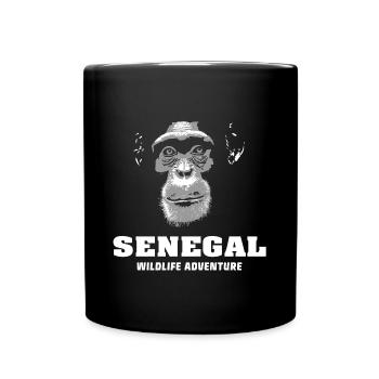 Senegal - Chimpanzees - Full Colour Mug - black - Front