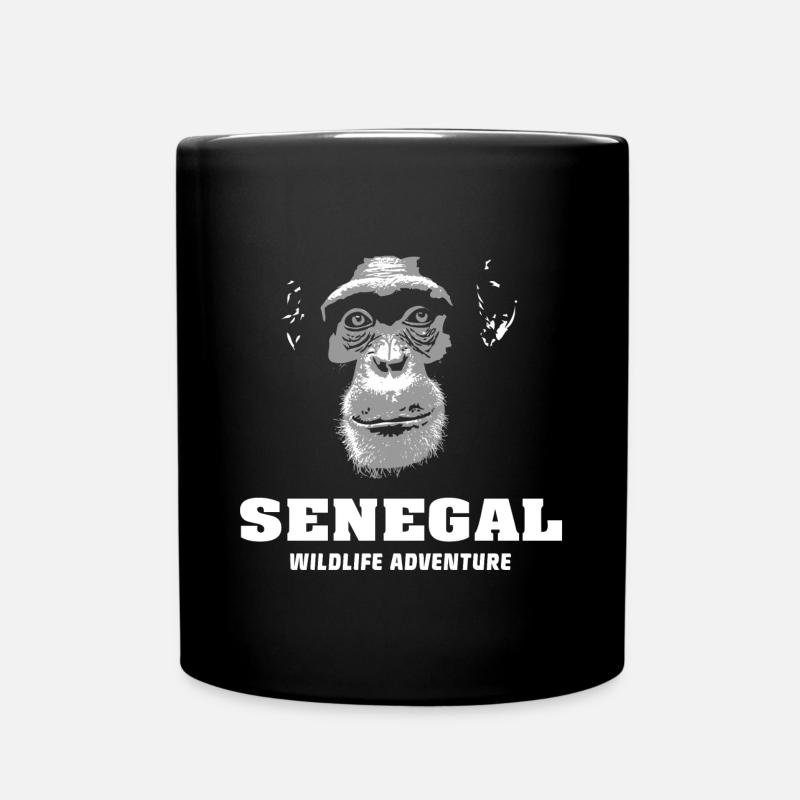 Senegal - Chimpanzees - Full Colour Mug - black