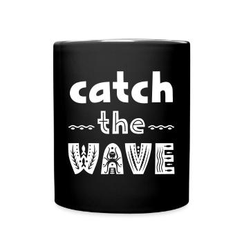 Dictons pour les surfeurs - Mug uni - noir - Devant