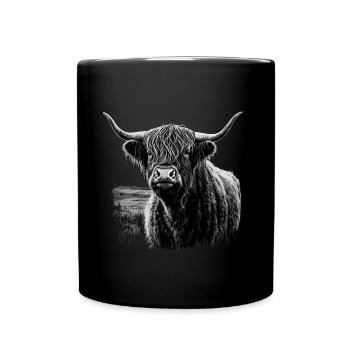 Bovins écossais des Highlands - Mug uni - noir - Devant