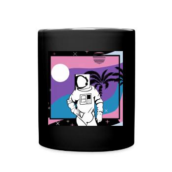 Astronaut - Tasse einfarbig - Schwarz - Vorne