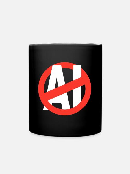 AI NO - Tasse einfarbig - Schwarz