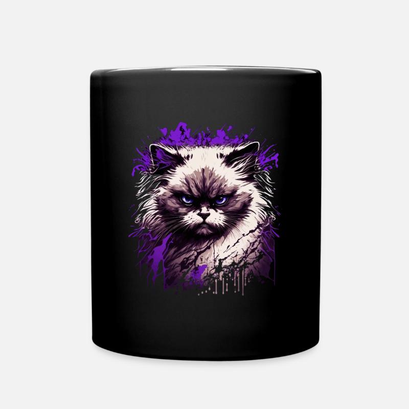Arrogant Ragdoll Cat - Full Colour Mug - black
