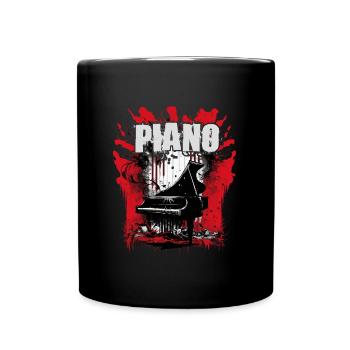 Piano - Tasse einfarbig - Schwarz - Vorne