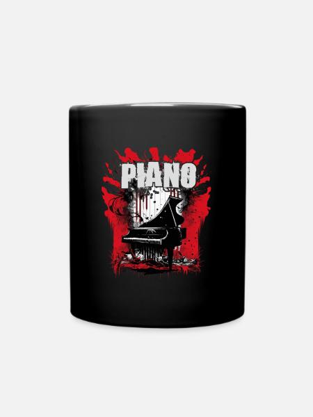 Piano - Tasse einfarbig - Schwarz