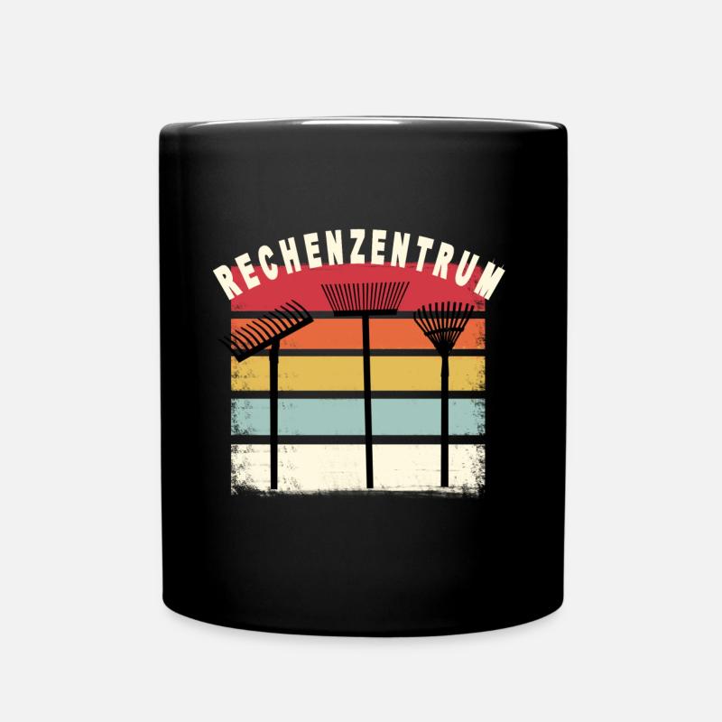 Wortspiel Rechenzentrum im Garten - Tasse einfarbig - Schwarz