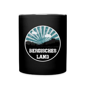 Bergisches Land Skyline Blue Hour - Full Colour Mug - black - Front