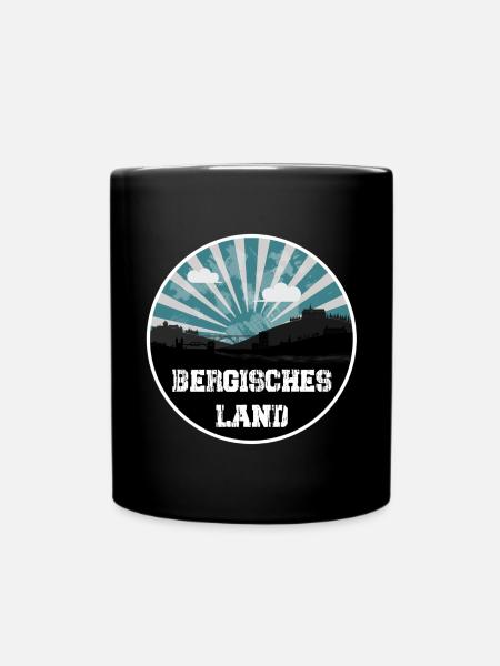 Bergisches Land Skyline Blue Hour - Tasse einfarbig - Schwarz
