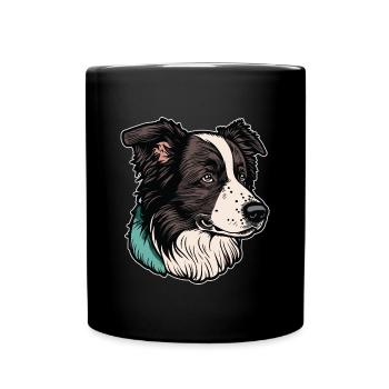 Border Collie - Full Colour Mug - black - Front