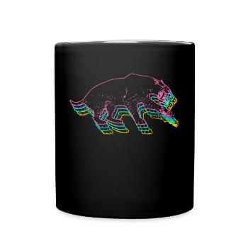 Säbelzahntiger - Tasse einfarbig - Schwarz - Vorne