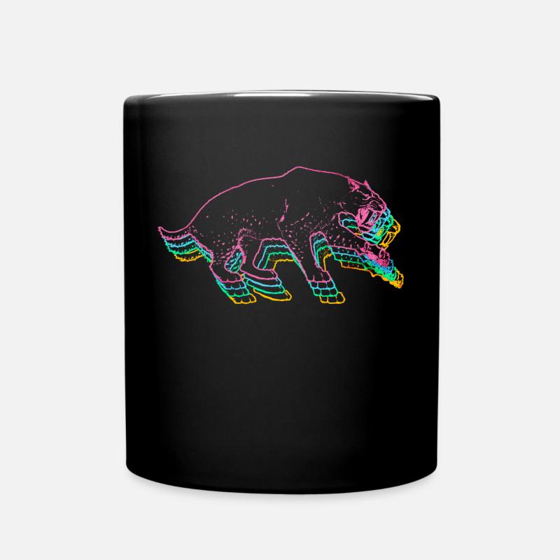 Säbelzahntiger - Tasse einfarbig - Schwarz