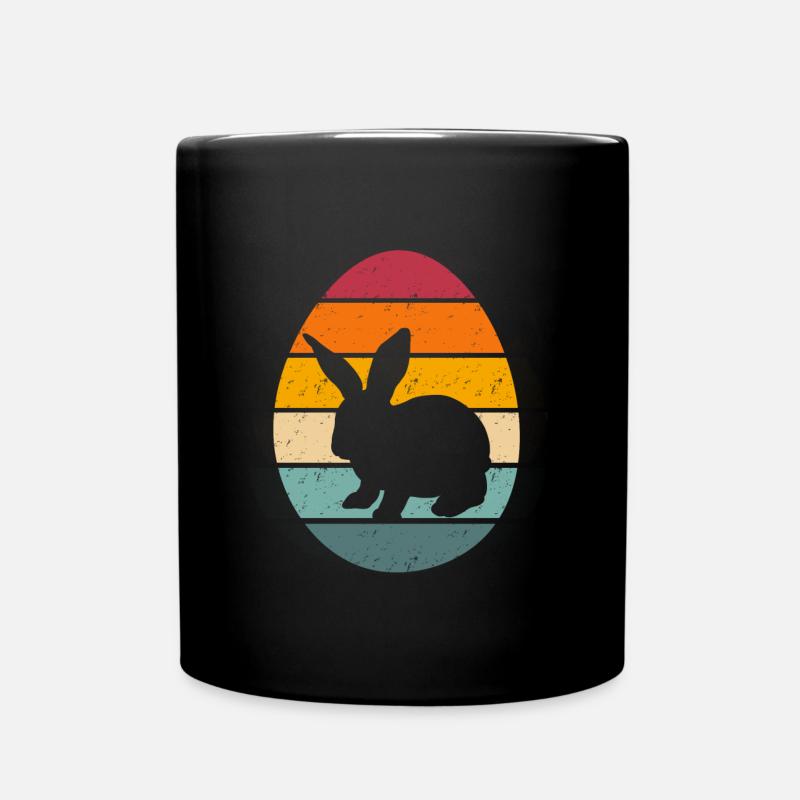 Easter Egg with bunny - Tasse einfarbig - Schwarz