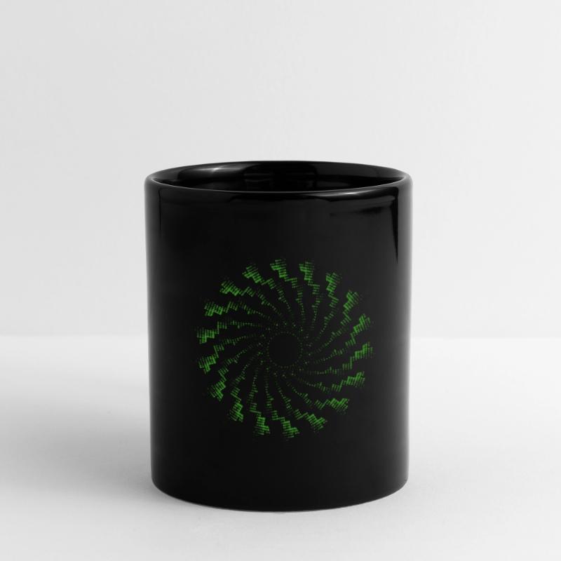 forme pointillée éolienne rotative verte Mug uni