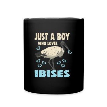 JUST A BOY WHO LOVES IBISES - Tasse einfarbig - Schwarz - Vorne