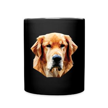 Labrabor Hund Polygon - Tasse einfarbig - Schwarz - Vorne