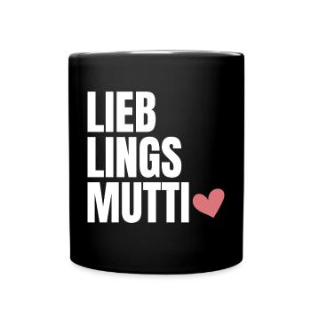 Lieblings Mutti - Tasse einfarbig - Schwarz - Vorne