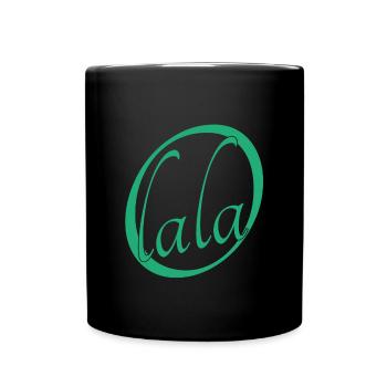Oh lala, lustiger Spruch, cooler Spruch - Tasse einfarbig - Schwarz - Vorne