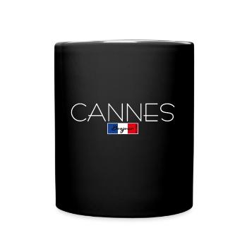 CANNESFRANCE HOLIDAY SUMMER PARTY (w) - Full Colour Mug - black - Front